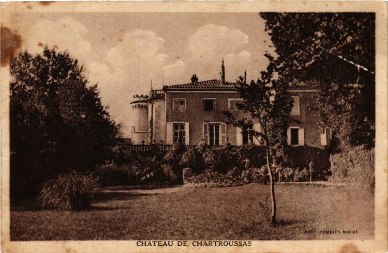 Carte postale ancienne Chateau de Chartroussas à Château