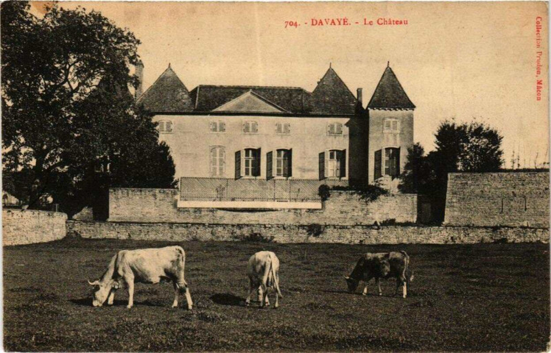 Carte postale ancienne Davaye Le Chateau à Davayé