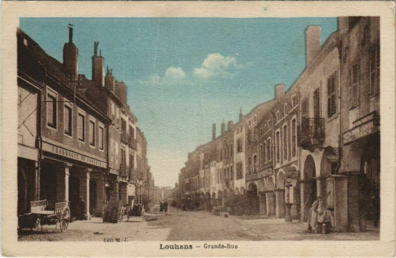 Carte postale ancienne Louhans Grande Rue France à Louhans