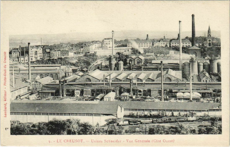 Carte postale ancienne Le Creusot Usines Schneider Vue Generale France au Creusot