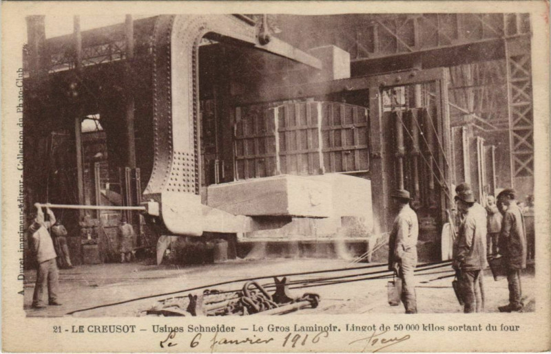 Carte postale ancienne Le Creusot Le Gros Laminoir France au Creusot