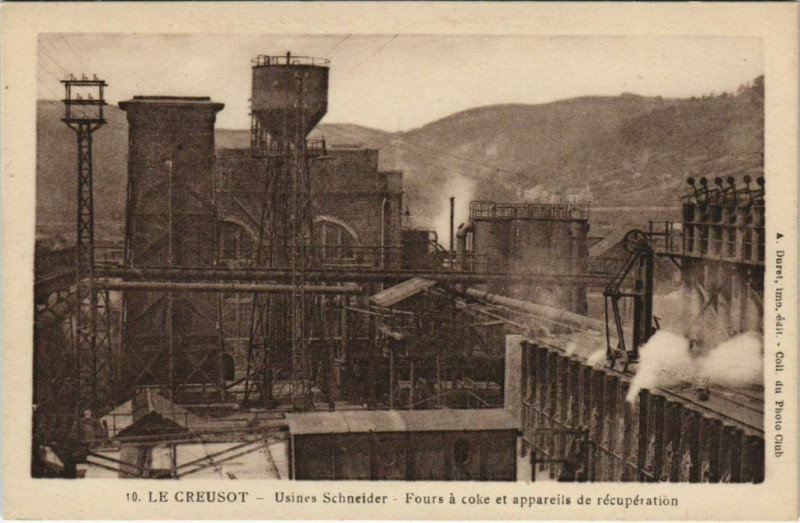 Carte postale ancienne Le Creusot Usines Schneider France au Creusot