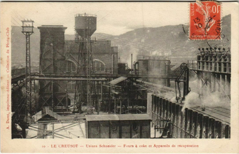 Carte postale ancienne Le Creusot Usines Schneider France au Creusot
