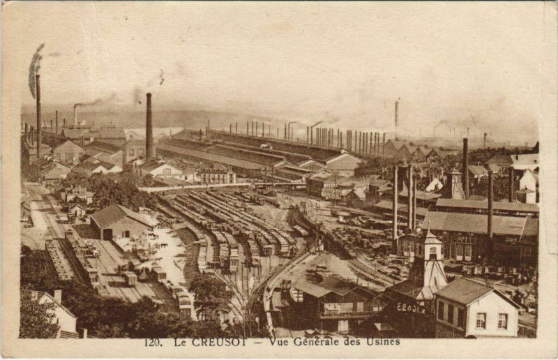 Carte postale ancienne Le Creusot Vue Generale des Usines France au Creusot