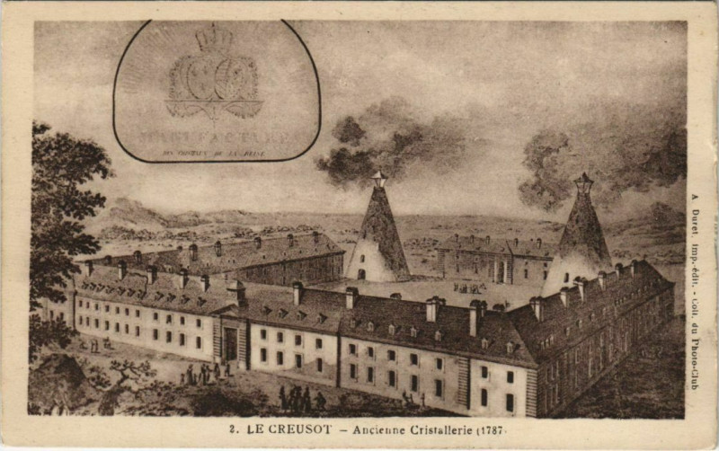 Carte postale ancienne Le Creusot Ancienne Cristallerie France au Creusot