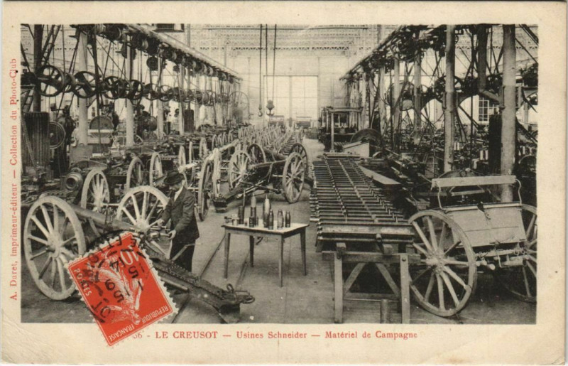 Carte postale ancienne Le Creusot Usines Schneider France au Creusot