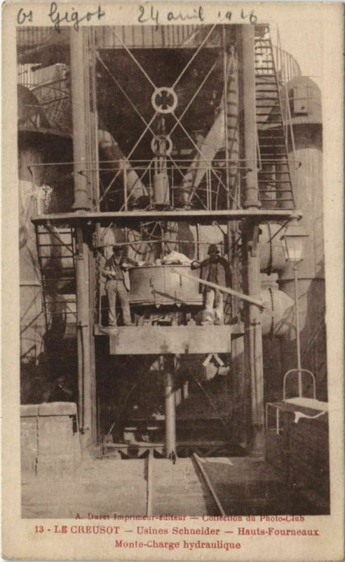 Carte postale ancienne Le Creusot Usines Schneider France au Creusot