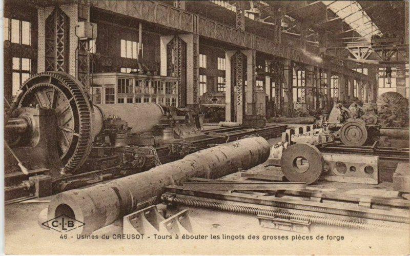 Carte postale ancienne Le Creusot Tours a ebouter les lingots France au Creusot