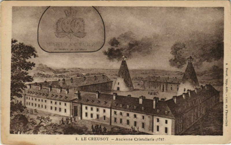 Carte postale ancienne Le Creusot Ancienne Cristallerie France au Creusot
