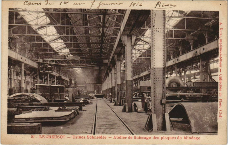 Carte postale ancienne Le Creusot Usines Schneider France au Creusot