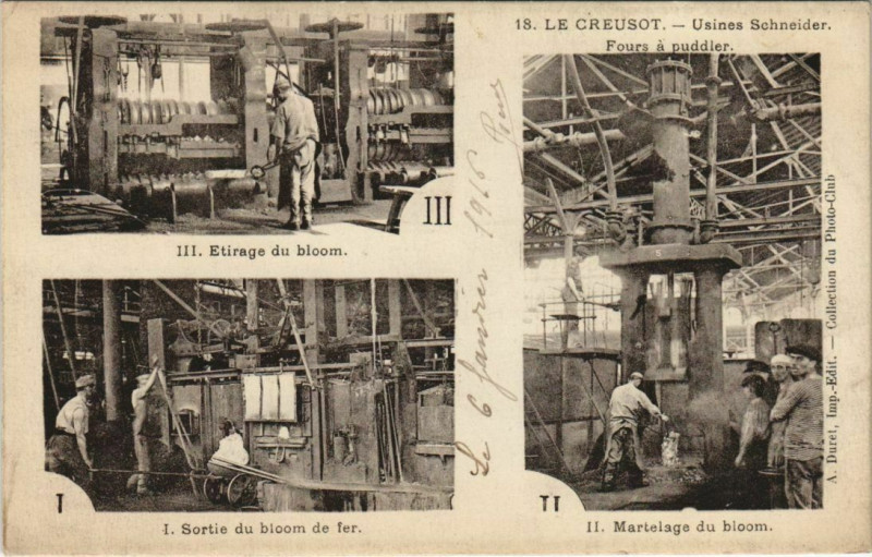Carte postale ancienne Le Creusot Usines Schneider France au Creusot