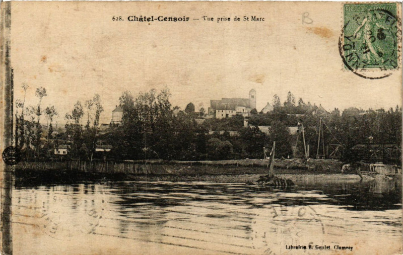 Carte postale ancienne Chatel-Censoir - Vue prise de Saint-Marc à Châtel-Censoir
