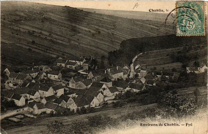Carte postale ancienne Chablis le .... - Env. de Chablis à Chablis