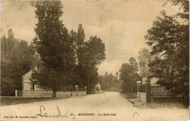 Carte postale ancienne Migennes - La Belle-Idée à Migennes