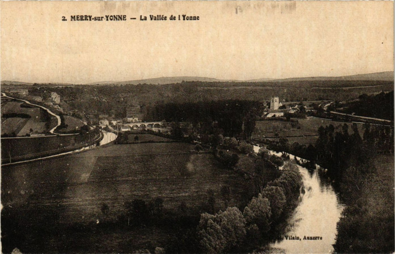 Carte postale ancienne Merry-sur-Yonne - La Vallée de l'Yonne à Merry-sur-Yonne