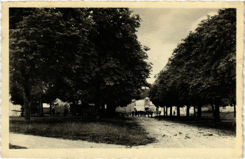 Carte postale ancienne Lainsecq - Le Champ de Foire à Lainsecq