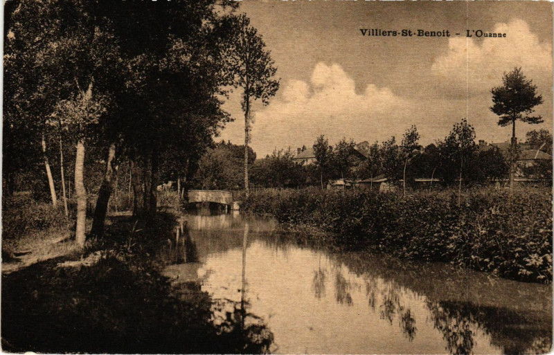 Carte postale ancienne Villers-Saint-Benoit - L'Ouanne à Ouanne