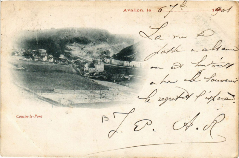 Carte postale ancienne Avallon - Cousin-le-Pont à Avallon