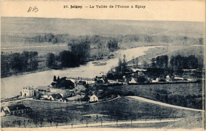 Carte postale ancienne Joigny - La Vallée de l'Yonne a Epizy à Joigny