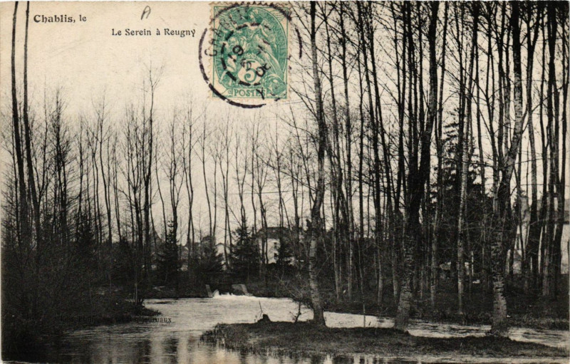 Carte postale ancienne Chablis le ... - Le Serein a Reugny à Chablis
