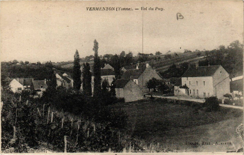 Carte postale ancienne Vermenton - Val du Puy à Vermenton