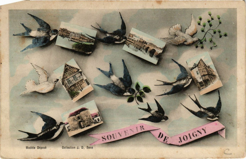 Carte postale ancienne Souvenir de Joigny à Joigny