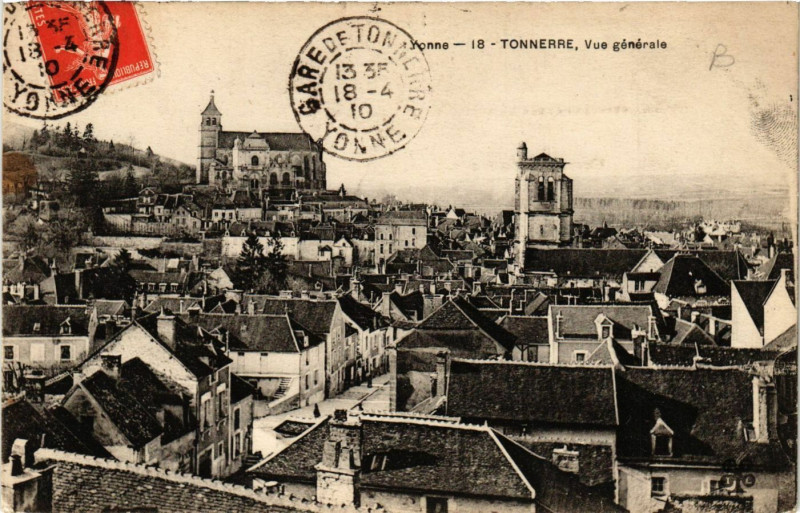 Carte postale ancienne Yonne - Tonnerre Vue générale à Tonnerre