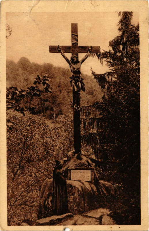 Carte postale ancienne Abbaye de la Pierre-qui-Vire - Le Calvaire