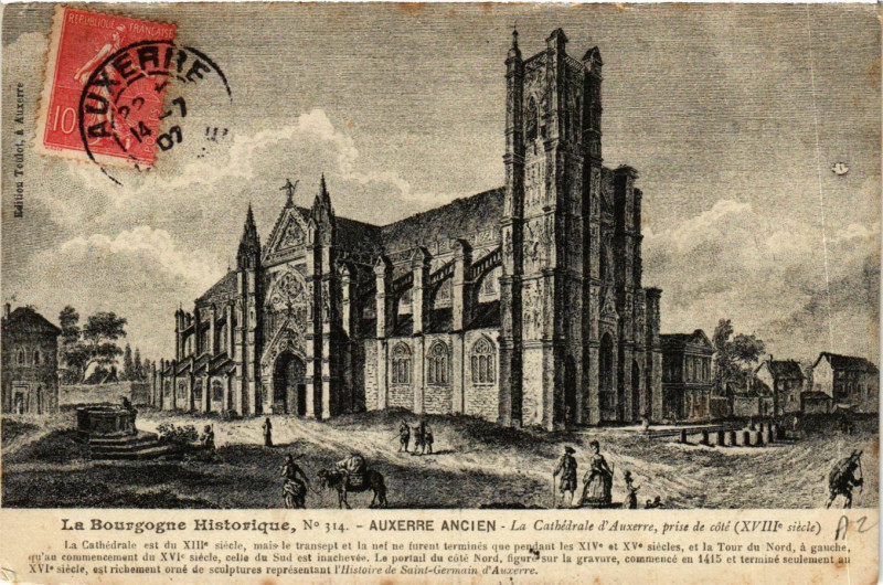 Carte postale ancienne Bourgogne Historique Auxerre Ancien Cathédrale d'Auxerre.. à Auxerre