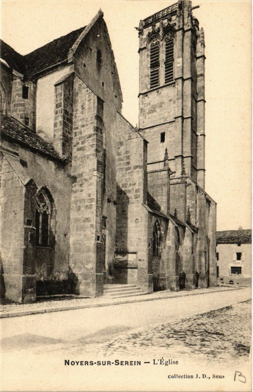 Carte postale ancienne Noyers-sur-Serein - L'Eglise à Noyers