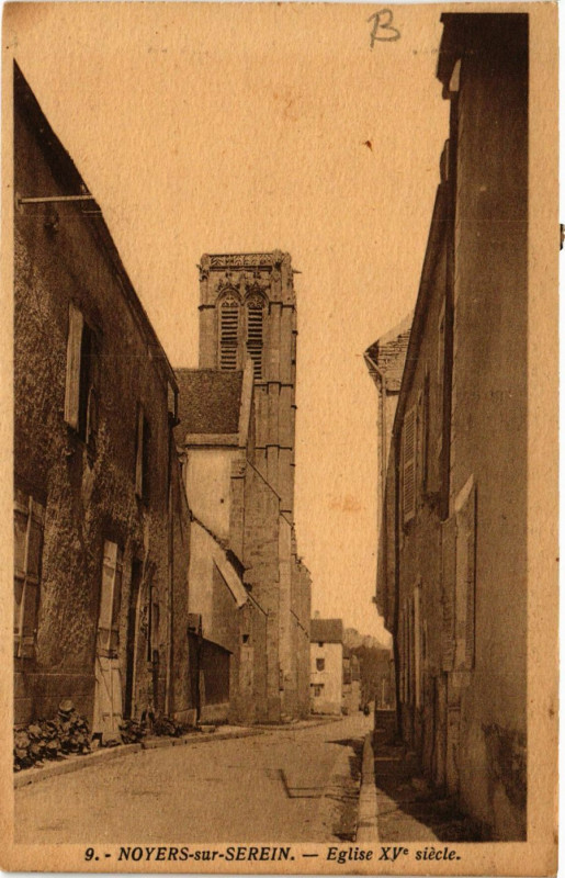 Carte postale ancienne Noyers-sur-Serein - Eglise Xv siecle à Noyers