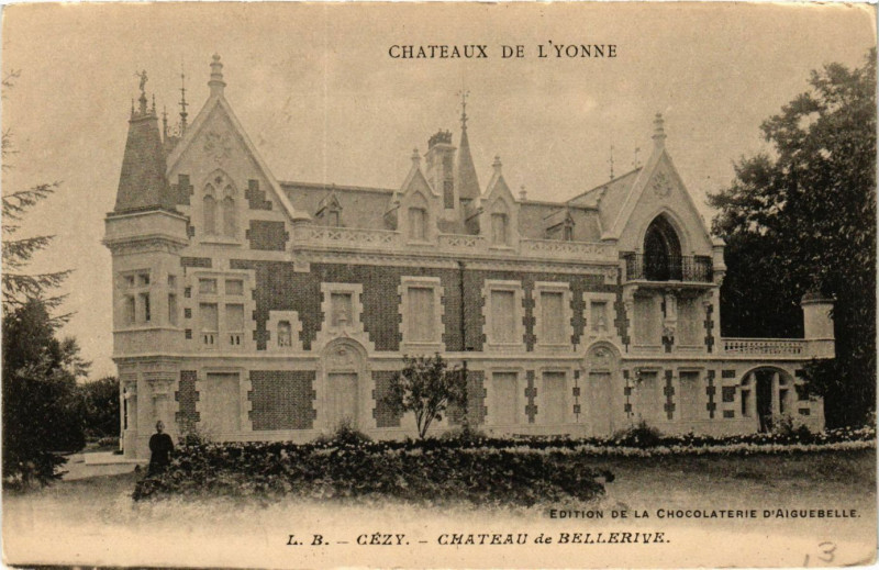 Carte postale ancienne Chateaux de l'Yonne - Cézy - Chateau de Bellerive à Cézy