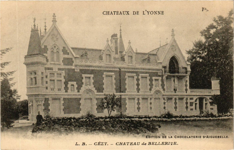 Carte postale ancienne Chateaux de l'Yonne - Cézy - Chateau de Bellerive à Cézy