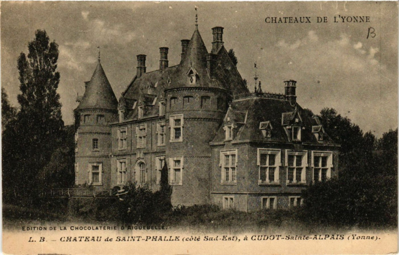Carte postale ancienne Chateau-de-Saint-Phalle (coté Sud-Est) a Cudot-Sainte-Alpais à Cudot