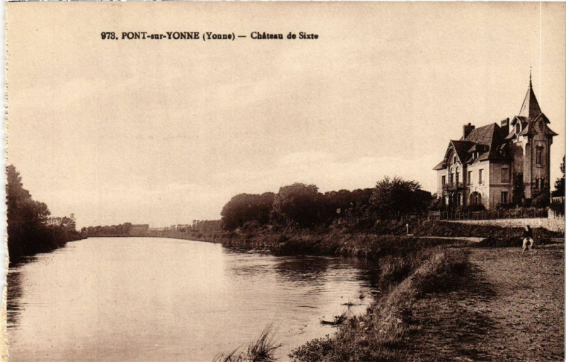 Carte postale ancienne Pont-sur-Yonne - Chateau de SIXTe à Pont-sur-Yonne