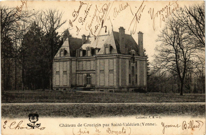 Carte postale ancienne Chateau de Courtoin par Saint-Valerien à Courtoin
