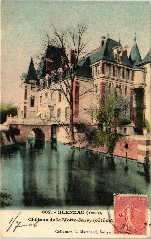 Carte postale ancienne Bleneau - Chateau de la Motte-Jarry à Bléneau