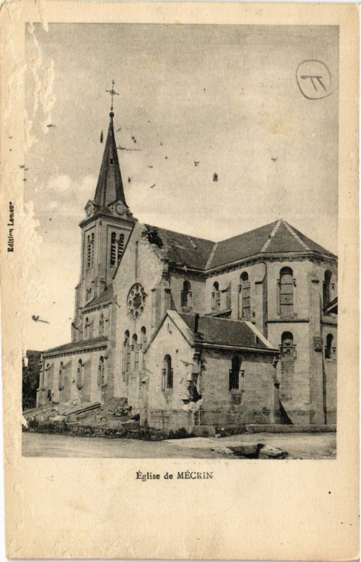 Carte postale ancienne Eglise de Mecrin à Mécrin