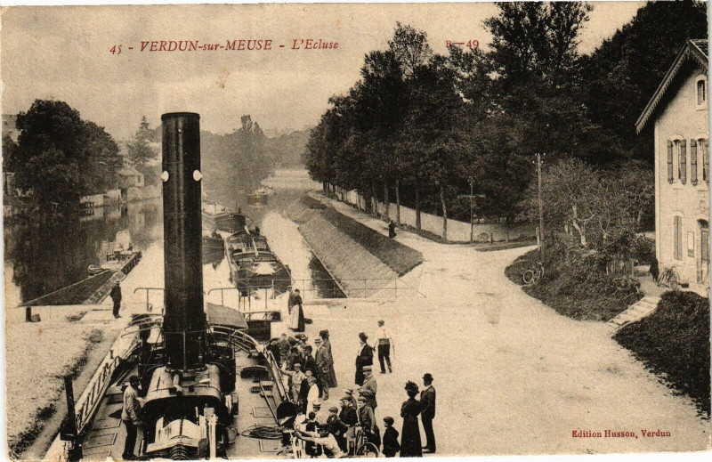 Carte postale ancienne Verdun sur-Meuse - L'Ecluse à Verdun