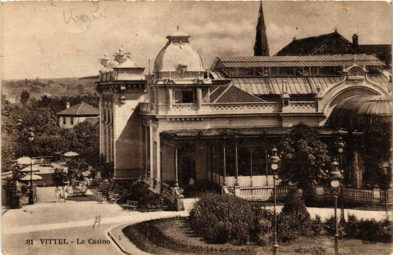 Carte postale ancienne Vittel - Le Casino à Vittel