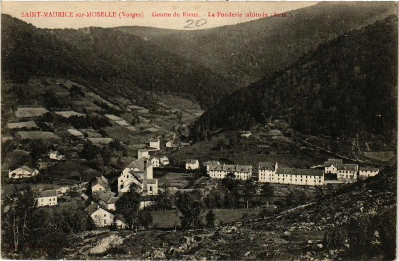 Carte postale ancienne Saint-Maurice-sur-Moselle - Goutte du Rieux - La Fonderie à Saint-Maurice-sur-Moselle