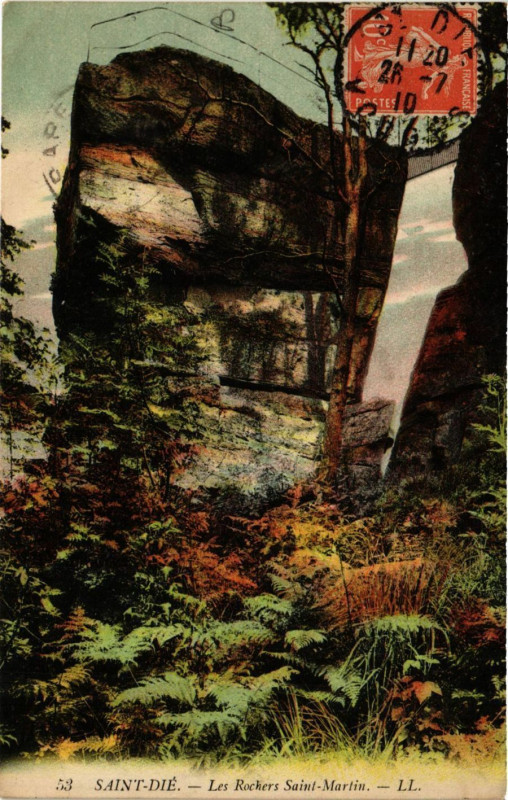 Carte postale ancienne Saint-Die - Les Rochers Saint-Martin