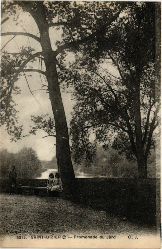 Carte postale ancienne Saint-Dizier - Promenade du Jard