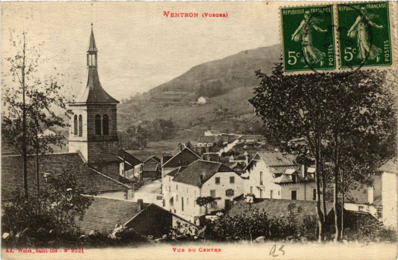 Carte postale ancienne Ventron - Vue du Centre à Ventron