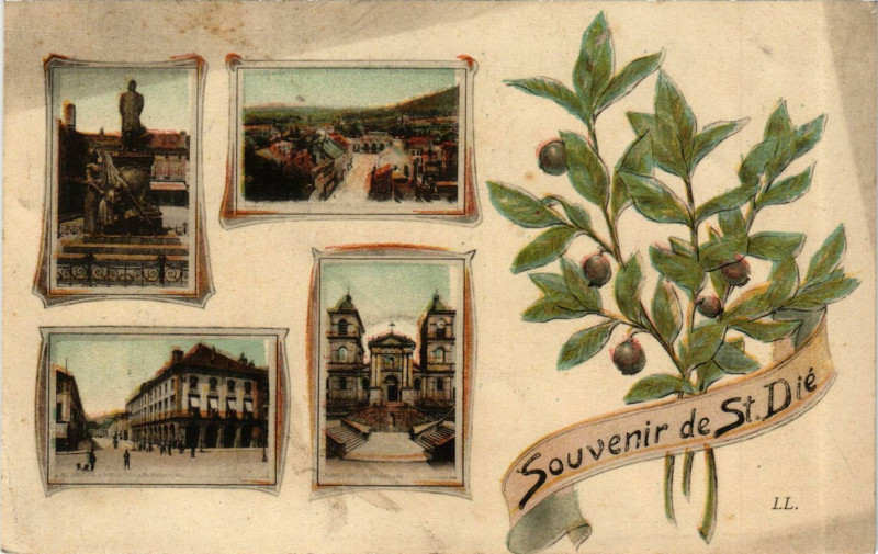 Carte postale ancienne Souvenir de Saint-Die