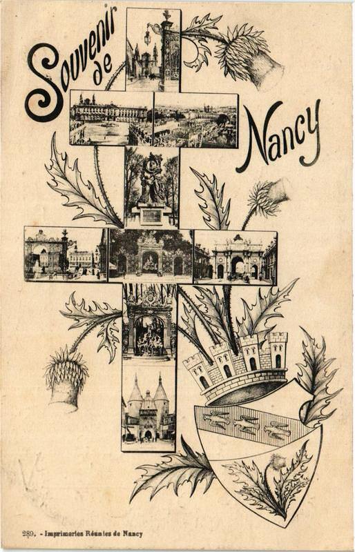 Carte postale ancienne Nancy Souvenir à Nancy