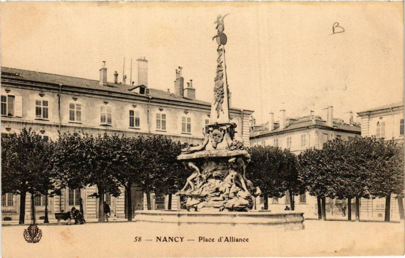 Carte postale ancienne Nancy Place d'Alliance à Nancy