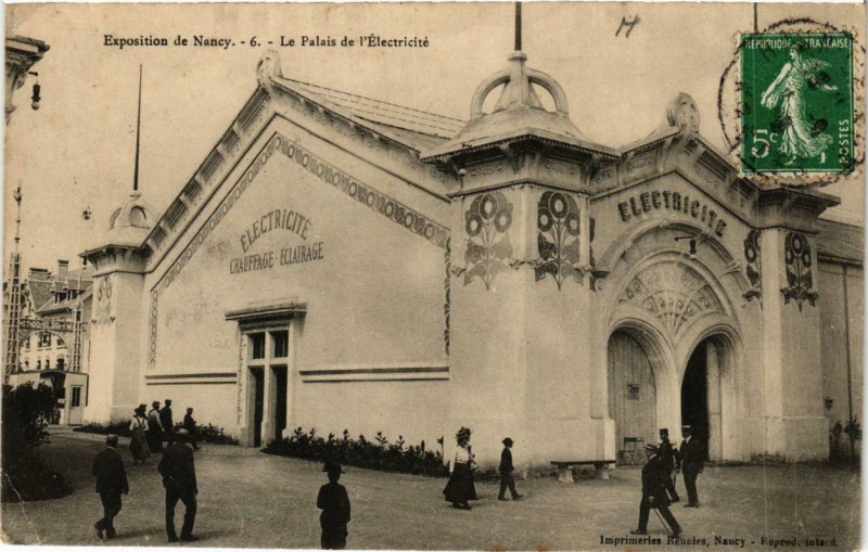 Carte postale ancienne Nancy Le Palais de l'Electricité à Nancy