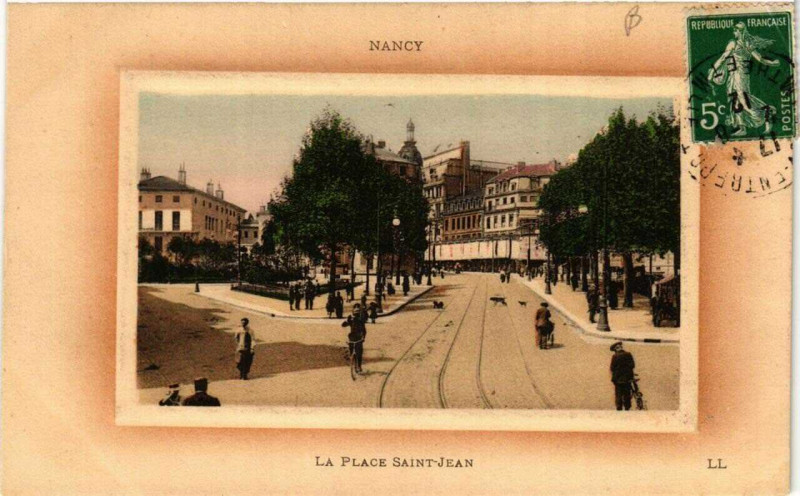 Carte postale ancienne Nancy La Place Saint-Jean à Nancy