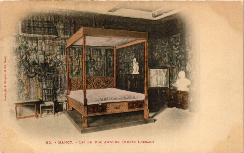 Carte postale ancienne Nancy Lit du Duc Antoine à Nancy